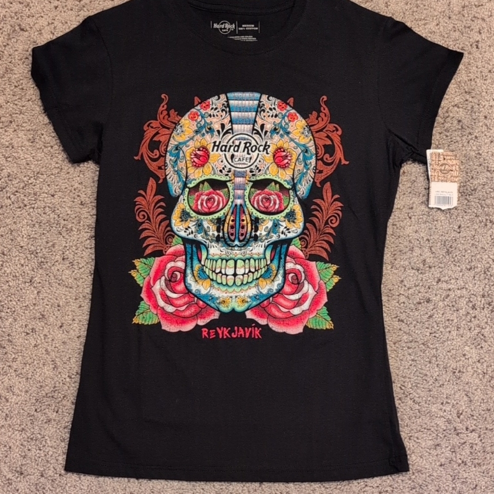 Hard Rock Cafe Skull and Roses Tee